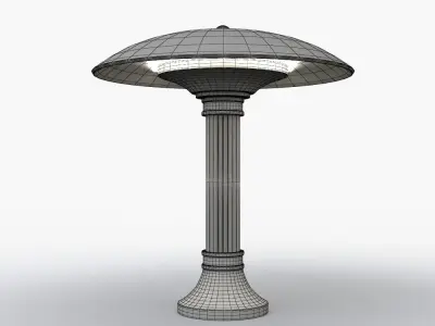 The Elliptical Light with Metal Shade 3D model