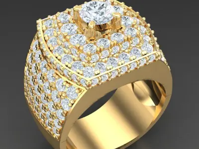 Luxury Men Rings Designs 5MR081 3D print model