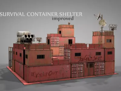 Survival Container Shelter 3D model