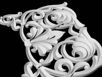 Central decor ornament for furniture 3D model 682