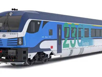 Siemens Vectrain locomotive Czech Railways 3D model