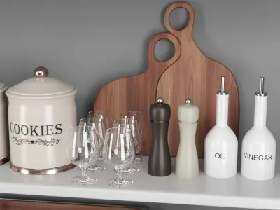 kitchen accessories 03 3D model