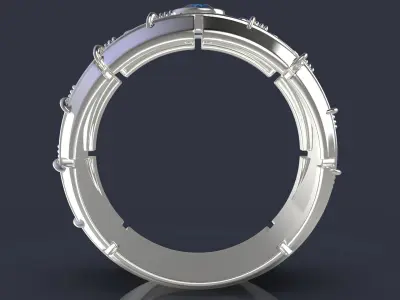 Barbed wire ring 3D printable model 3D print model