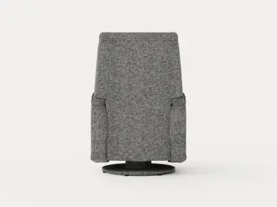 Umea Armchair Spin Swing Fabric Gray Low-poly 3D model