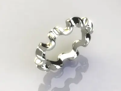 wavy band  3D print model