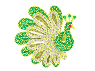 Luxury Peacock Ring for Women Jewelry 3D Model 4284 3D print model