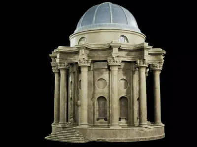 Temple of Apollo Low-poly 3D model