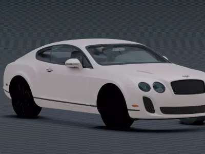 Bentley continental Low-poly 3D model