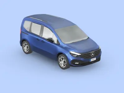 Mercedes Benz EQT Low-poly 3D model