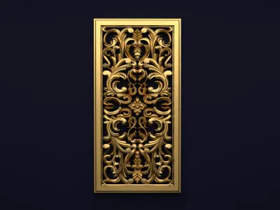 Classic decor ornament v-3D model 47 3D model