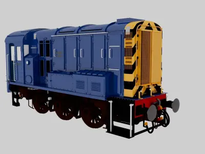 British Rail Class 08 Rail Blue Livery Free low-poly 3D model