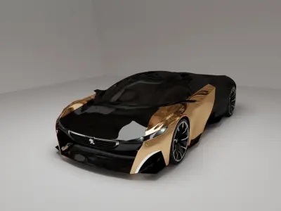 Peogeot Onyx Low-poly 3D model