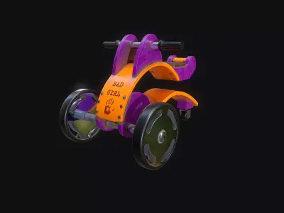 KidBike Low-poly 3D model