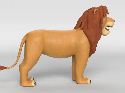 Cartoon Lion 3D model purchase