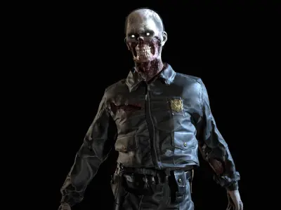 SuperZombie8 Low-poly 3D model