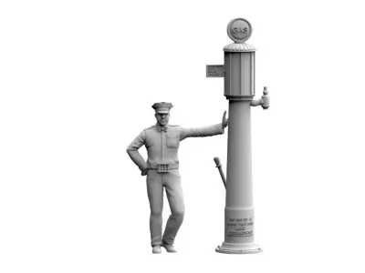 Gas Station Staff 3D print model