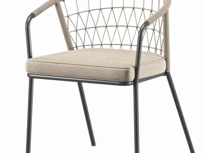 black garden sem chair 3D model
