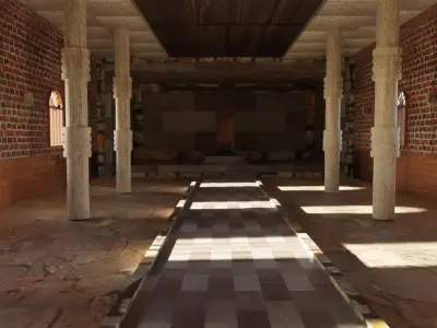 Kings Hall Interior Low-poly 3D model