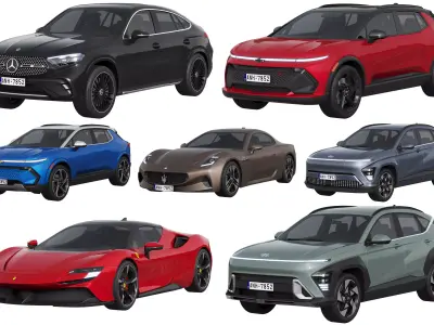 HQ cars collection 35 3D Model Pack