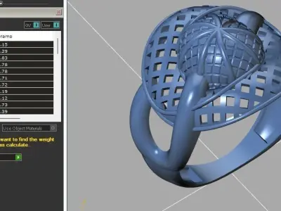Fancy Womens Rings Plain Rings Ready STL 3DM Models Rings 3D print model 52