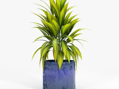 Maya Blue Ceramic Planters Maya Green Ceramic Planters 3D model