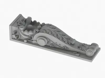 Scroll Corbel 11 3D model