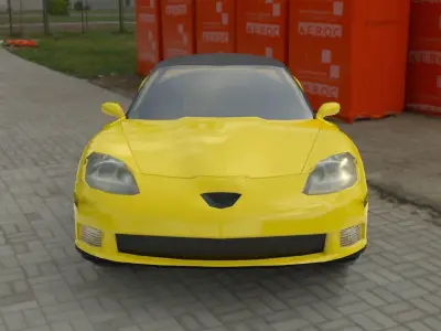 Chevrolet Corvette C6 Coupe Low-poly 3D model