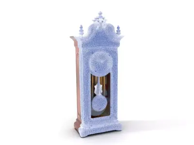 Antique Wood Clock model pack Low-poly 3D model