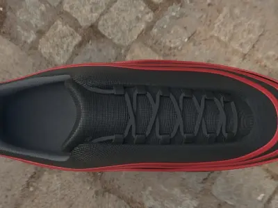 Shoes 3D model red 3D model