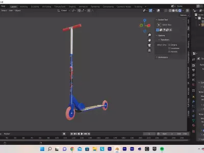 Spider-Man scooter Free low-poly 3D model
