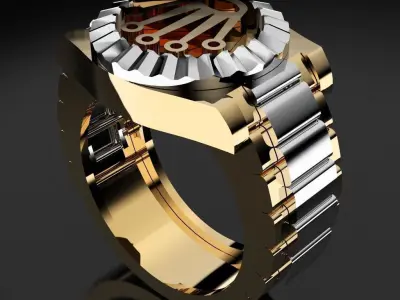 Men Signet Ring No Diamonds  3D print model