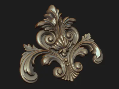 Carved decor 07 3D model 3D model