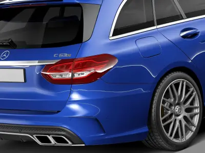 Mercedes-Benz C63 AMG W205 Estate 2015 3D model