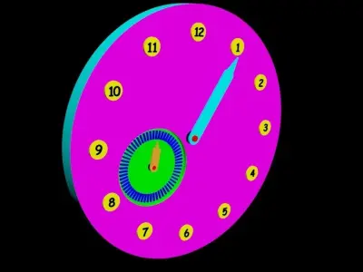 Funny Kid Clock 3D model