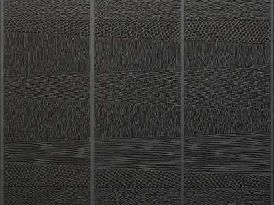 Collection Wood Wall Sculpture 3 3D model