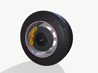 Rally wheel Good Year Low-poly 3D model