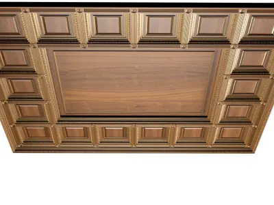 Classical coffered ceiling Set 3D model