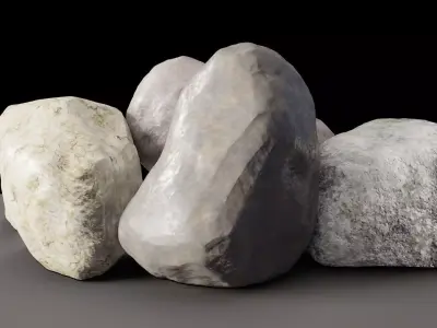 Rocks Pack low poly Free 3D model