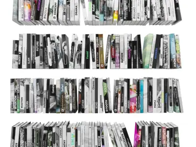 Books 150 pieces 4-2-2 Low-poly 3D model