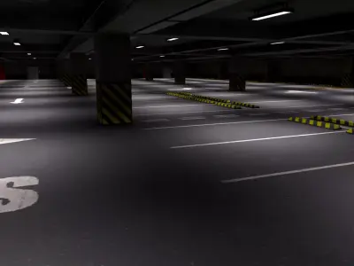 Underground Parking Garage 3D model
