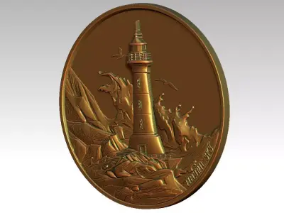 1 lighthouse CNC Relief Model 3D print model