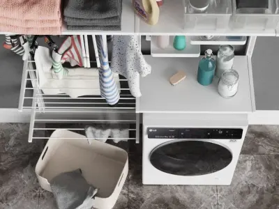 wall-mounted module Algot 12  washing machine 3D model