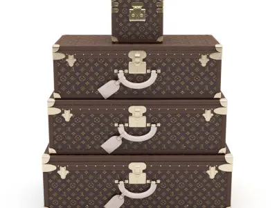 Suitcase Louis Vuitton 3D model