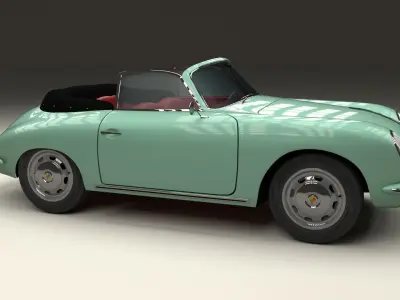 Porsche 356 Convertible 3D model