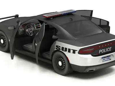 Car Police 3 Low-poly 3D model