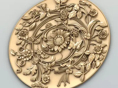 Round rosette 025 3D model