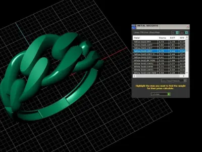 Cuban Chain Ring Gold 3D print model