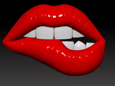 LIPS BITTEN DETAILED DECOR 3D print model