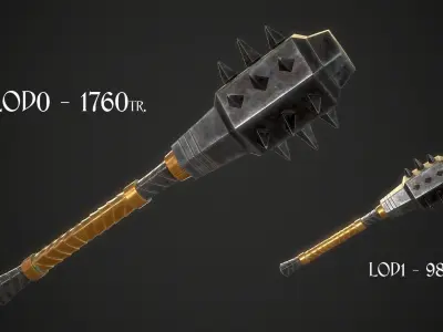 Mace 18 Low-poly 3D model