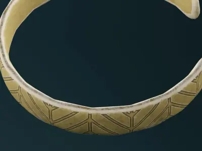Golden Bangle  Low-poly 3D model